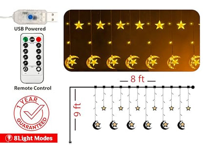 OLEEK Ramadan Lights Decorations - Ramadan Decorations for Home 2026 - Ramadan Decoration Lights - Ramadan Gifts for Kids - Ramadan Decor - Ramadan String Lights زينه رمضان - Ramadan led Lights - style: Star in Moon