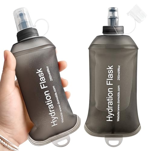 GUYI GYGYL Soft Flask Collapsible Water Bottle for Sports, 250ml Grey 2pcs - color: 2Pcs 250ml Grey