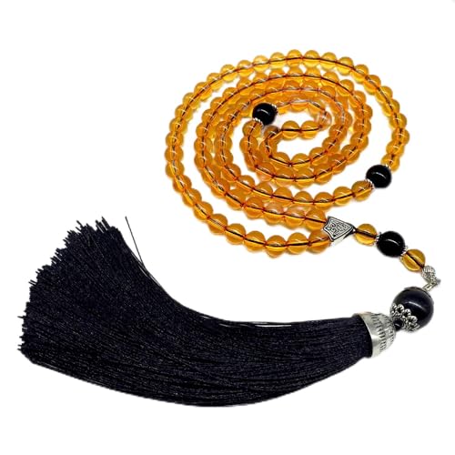 Special Prayer Beads Series -99 beads- Tesbih Tasbih Tasbeeh Misbaha Masbaha Subha Sebha Sibha (Transparent Orange Color -8mm 99 Beads-) - color: Transparent Orange Color -8mm 99 Beads-