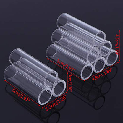 Shelter Tube Fish Tank Aquarium Pipe Shrimp Cave Hide Breeding Acrylic Decor - 3-Tube