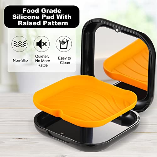 Retainer Case, Slim Aligner Case with Mirror, Compatible with Invisalign, Night Guard and Mouth Guard, Premium Retainer Case, With Aligner Remover Tool, Chew & Brush, Black - color: Square: Black
