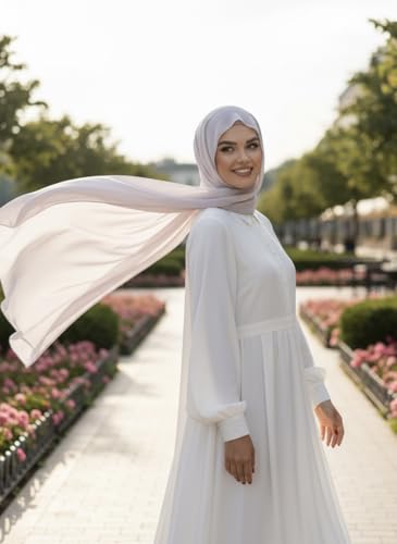 Instant Chiffon Hijab, Ready to wear hijab, modal wrap, Abaya, modern Instant Scarf, Soft breathable scarf - color: S10 Soft Lila