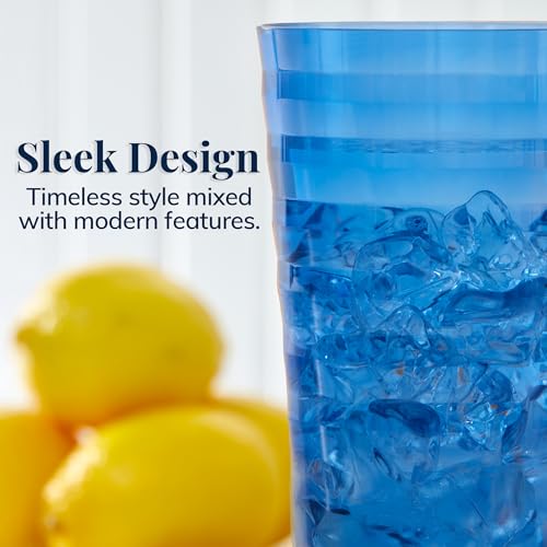 US Acrylic Splash [Set of 16] 18 ounce Plastic Stackable Water Tumblers in Jewel Tone Colors Value Set of Drinking Cups, Reusable, BPA-free, Made in the USA, Top-rack Dishwasher Safe - color: Jewel Tone