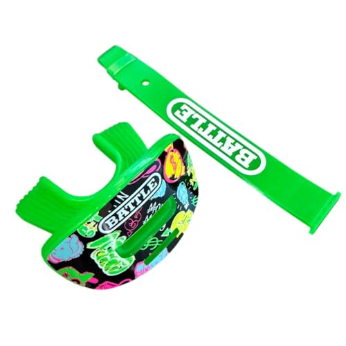 Battle Speed X Mouthguard with Interchangeable Thick Strap, for Football, Advanced Composite, BPA Free, Youth and Adult (Street Art Black) - color: Street Art Black