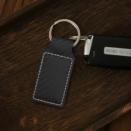 LaserGram Rectangle Keychain, Allah 2, Personalized Engraving Included (Carbon Fiber Black with Silver) - color: Carbon Fiber Black With Silver