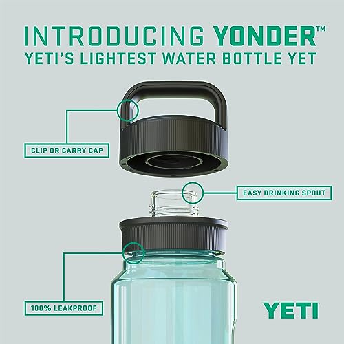 YETI Yonder Water Bottle with Yonder Chug Cap, Lightweight, Leakproof and BPA-Free - color: Seafoam, style: 25oz