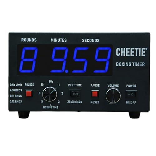Classic Boxing Interval Timer,LED Display,1-12 Challenge Rounds with Adjustable Buzzer,30s-10min Workout,0/30/60s Rest Time,for MMA,Muay Thai,Kickboxing Blue - color: Blue
