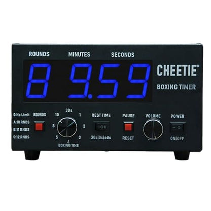 Classic Boxing Interval Timer,LED Display,1-12 Challenge Rounds with Adjustable Buzzer,30s-10min Workout,0/30/60s Rest Time,for MMA,Muay Thai,Kickboxing Blue - color: Blue