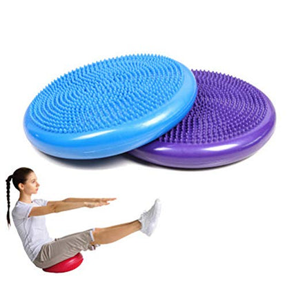 Haofy Inflatable Yoga Mat, PVC Balance Exercise Disc with Soft Flexible Material, for Fatigue Reduction and Health Improvement, 330mm x 330mm x 10mm - color: Pink