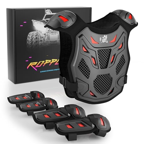 Kids Dirt Bike Gear - ROPPONGI Ran Series Thicken and Breathable Motocross Armor Suit for Boys and Girls, Youth Cycling Chest Protector for Mountain Biking and Motocross Riding