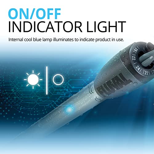 Fluval M 50-Watt Submersible Aquarium Heater for Fresh & Saltwater Tanks | Compact, Reliable Heating with Mirror Technology - size: M50