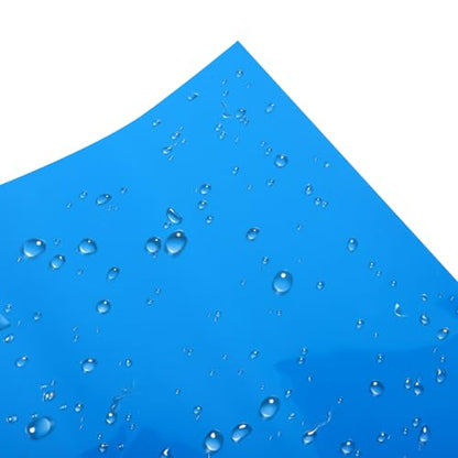 POPETPOP Aquarium Background : Double Sided Fish Tank Background Waterproof Film Aquarium Backdrop for Fish Tank Decoration, 19.69x32.28 Inch (Blue)