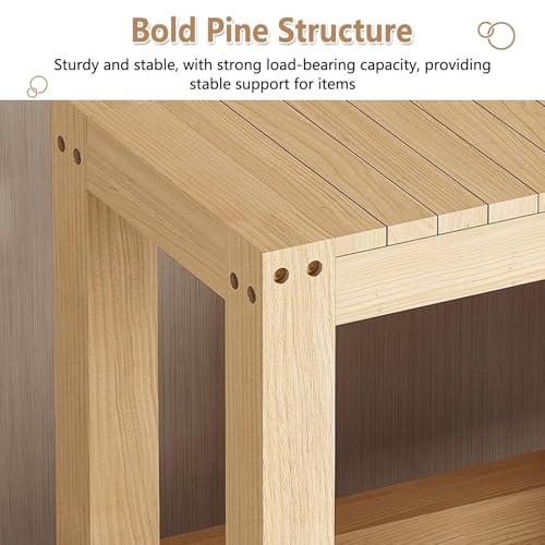 Thickened Solid Pine Wood Aquarium Stand, Multi-Functional Storage Rack With Anti-Slip & Quiet Design, Perfect For Home, Office, Pet Shop(60x35cm/23.6x13.8in) - size: 60x35cm/23.6x13.8in