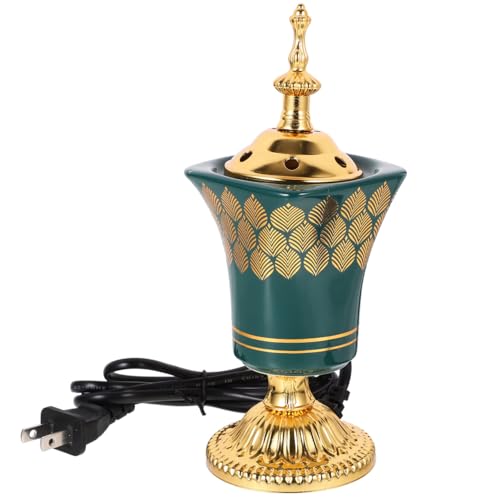 Cabilock Electric Incense Burner Middle Eastern Style Bakhoor Burner Plug-in Censer Holder for Home Decor Meditation Yoga Bedroom Study Kitchen 7.67 X 2.95 X 2.95 in