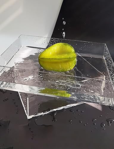 Transparent Acrylic Photography Fish Tank - Shallow Sink Multiple Sizes (60x50x10cm/23.6x19.6x3.93in) for tic Displays & Creative Projects - size: 60x50x10cm/23.6x19.6x3.93in