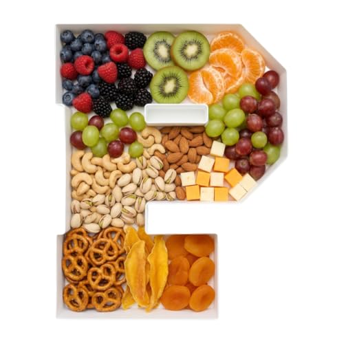 10 Inch Plastic Fillable Letter for Charcuterie, Party Table Centerpiece, Waterproof (P Style) - style: P Style