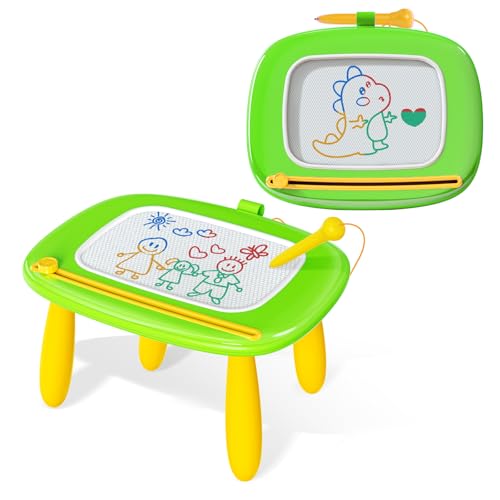 Kikidex Magnetic Drawing Board, Toddler Girl Toys for 1-3 Year Old, Doodle Board Pad Learning and Educational Toys for 1 2 3 Year Old Kids Birthday Gift (Green) - color: Green