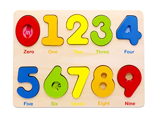 Aile Wooden Preschool Learning Number Puzzles Toys for Kids， Educational Toys. - style: Number Puzzle