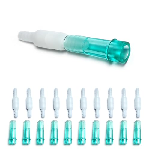 Oxygen Tubing Swivel Connectors 10-Pack, Seamless Swivel Connections for Cannula or Tube, 360-Degree Rotation, Standard Size - Male/Female