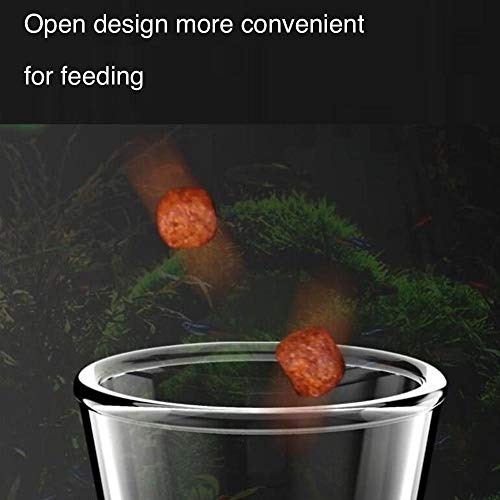 Shrimp Feeding Tube and Dish,Clear Crystal Glass Shrimp Feeder Tube Tray for Fish Tank Aquarium Shrimp (10") - size: 10" + 1 Tray