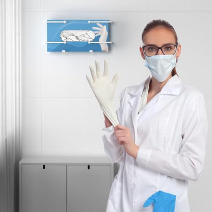 Holder for Disposable Gloves & Tissues - Organize in Lab, Kitchen, Bathroom, Garage.