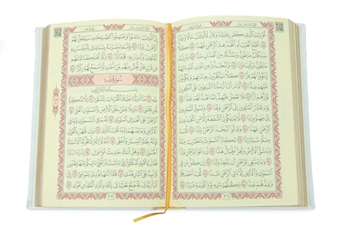 ihvan online, Holy Quran Arabic Only, Thermo Leather Hardcover, Easy-to-Read Script, QR Code Audio Support, Islamic Gift for Ramadan, Eid, Hajj & Umrah, White, 6.7'' X 9.5'' - color: Arabic Only-white