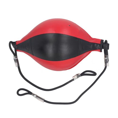 Double End Striking Punching Bag Kit, Boxing Striking for Training PU Leather Boxing Reflex Ball Hanging Boxing Ball Speed Bag with Adjustable Cord for Agility, Hand Eye Coordination Training