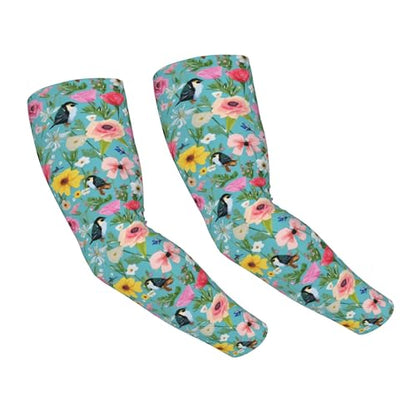 Arm Sleeves Outdoor Garden Sports Cooling Sun Sleeve for Women Men Farm - color: Bird