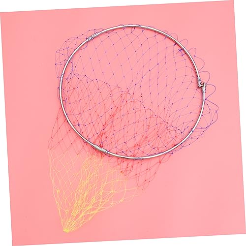 Abaodam Fish Net Bag Accessories Mesh Collapsible Fishing Net Replacement Fishing Net Pole Foldable Fishing Trap - color: Multi