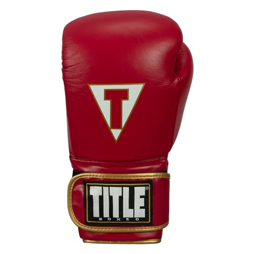 Title Boxeo Mexican Leather Bag Gloves Quatro - Boxing Gloves, Punching Bag Gloves, Kickboxing Gloves, Punching Gloves, Heavy Bag Gloves, Boxing Gloves Men and Women, Boxing Equipment - color: Red/White, size: 16 oz