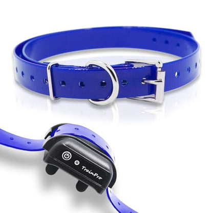 Waterproof TPU Replacement Strap for Dog Training Collar, 27.5 in - color: Blue
