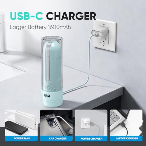Electric Portable Bidet – Rechargeable Travel Bidet for Women Postpartum Care & Personal Hygiene | with 3 Pressure Modes for Home Travel & Camping (Aqua) - color: Aqua