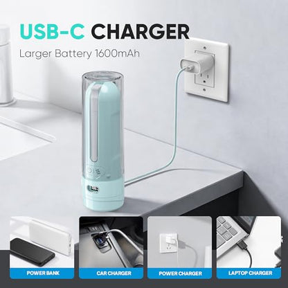 Electric Portable Bidet – Rechargeable Travel Bidet for Women Postpartum Care & Personal Hygiene | with 3 Pressure Modes for Home Travel & Camping (Aqua) - color: Aqua