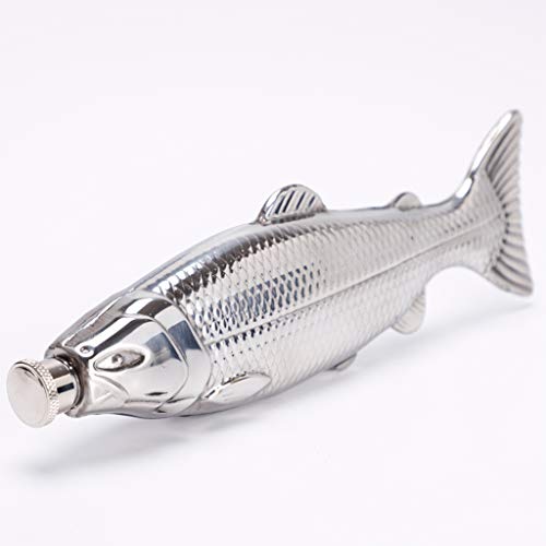 1PC Stainless Steel Fish Flask 4oz 113ML Liquor Container Leakproof Design For Outdoor Travel Fishing Enthusiasts