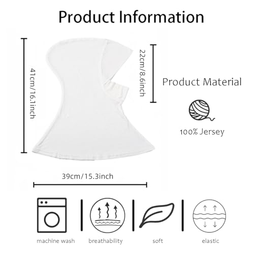 Women Slouchy Beanies Cap Soft Hijab Cap Under Scarf for Women Muslim Jersey Hijab Undercaps(1PC/2PC) - color: White