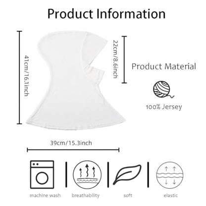 Women Slouchy Beanies Cap Soft Hijab Cap Under Scarf for Women Muslim Jersey Hijab Undercaps(1PC/2PC) - color: White