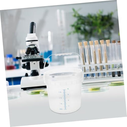 Clear Plastic Bucket with Lid: 5l Thickened Measuring Pail for Accurate Liquid Measurement - Handheld Bucket for Kitchen and Laboratory