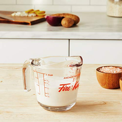 Anchor Hocking Fire-King Measuring Cup, Glass, 1-Cup - size: 1-Cup