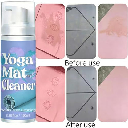 Yoga Mat Cleaner Cleaning Stain Removal Solution | 100ml Gym Equipment Mat Cleaner for Blocks Rollers Fitness Gear Indoor Home Travel Daily Exercise Pilates Workout