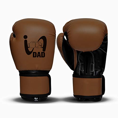 Ultimate - I Boxing Dad - Kids Boxing Gloves MMA Boxing Muay Thai Bag Work - color: Brown, size: 8 Oz