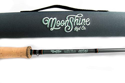 Moonshine Rod Company Fly Fishing Rod with Carrying Case and Extra Rod Tip - size: 7WT- 9', style: Saltwater Fishing