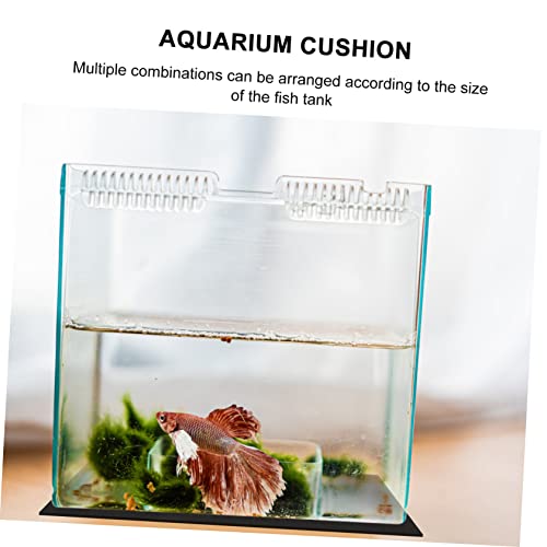 Totority 5pcs Aquarium Insulation Pad Non-Skid Shock-Absorbing Fish Tank Cushion Thickened Black Pad for Leveling and Heat Resistance Under Tank Mat