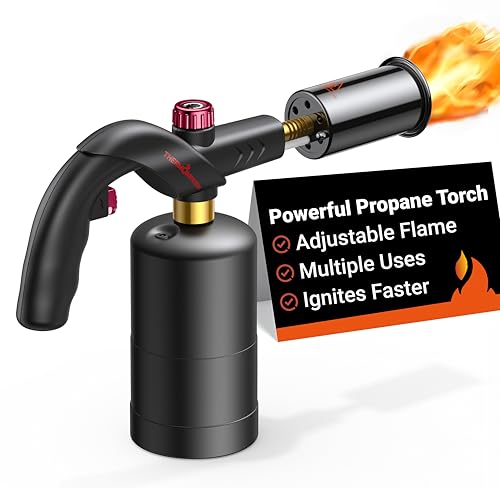 ThermoMaven Professional Culinary Torch – Perfect for Sous Vide, Charcoal Ignition, and Kitchen Cooking – Propane Blow Torch (No Tank Included), Violet - color: Violet