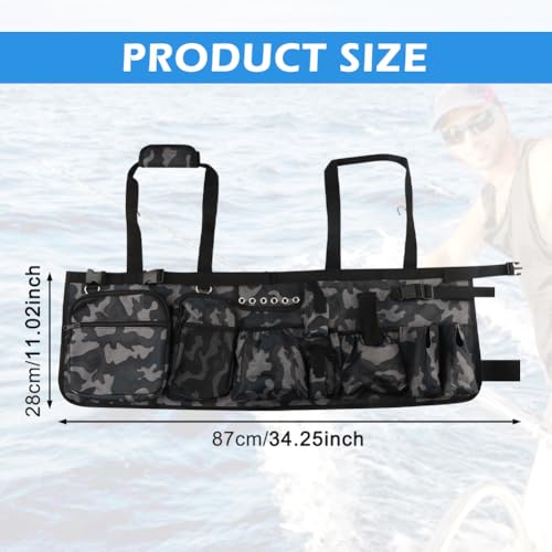 Fishing Bucket Organizer for 5 Gallon Bucket,Outdoor Ice-Fishing Tackle Bag with Bait Buckets Cover,Adjustable Buckle,Multi-Pockets for Fishing Gear & Accessories Storage
