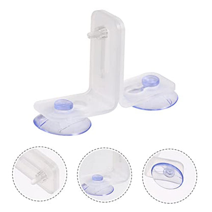 POPETPOP 30pcs Aquarium Divider Clip Fish Tank Support Clamp Cups for Vertical Oblique Isolation of Panels for Fish Breeding Separation