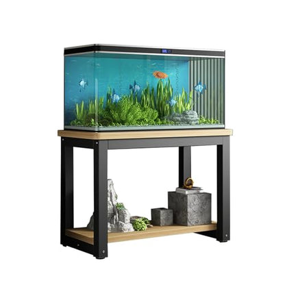 Fish Tank Stand,Fish Tank Stand with Non-Slip Mats, Black Aquarium Cabinet for Living Room, Turtle & Reptile Table, Sturdy 50x30cm Fish Tank Furniture - color: A, size: 50x30cm(19 3/4"x11 3/4")