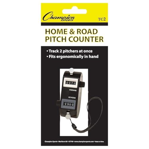 Champion Sports Tally and Pitch Counter with Four Digit Display For Home and Road