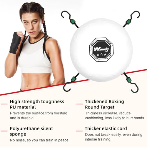 Woudy Doorway Punching Bag, Doorway Punching Pad Kit Includes 13" Boxing Ring Target, Adjustable Door Single Bar, Doorway Boxing Bag are Apartment Friendly Fitness Kits that Fit 23-40″ Doors