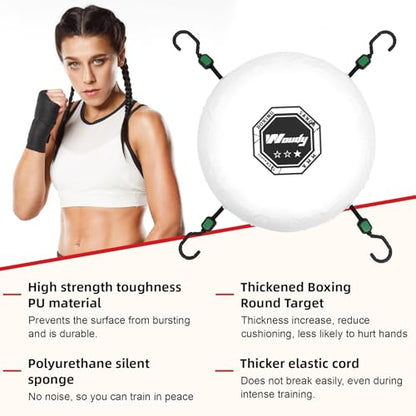 Woudy Doorway Punching Bag, Doorway Punching Pad Kit Includes 13" Boxing Ring Target, Adjustable Door Single Bar, Doorway Boxing Bag are Apartment Friendly Fitness Kits that Fit 23-40″ Doors