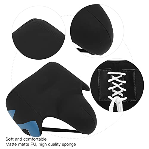 Groin Protector for Boxing, Muay Thai, Kickboxing and MMA Sparring, Taekwondo Fighting Abdominal Protector for Men - size: blue